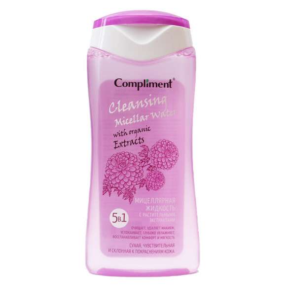 Compliment Мицеллярная жидкость 5 в 1 с растительными экстрактами, 200 ml