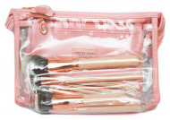 Набор кистей с косметичкой - 8 кистей (розовая)