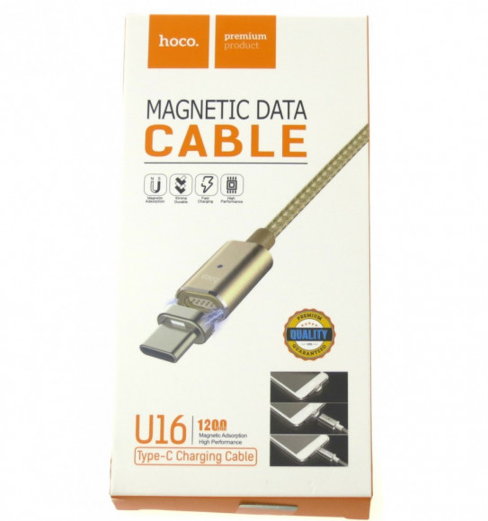 МАГНИТНЫЙ КАБЕЛЬ HOCO U16 MAGNETIC DATA CABLE USB-LIGHTNING