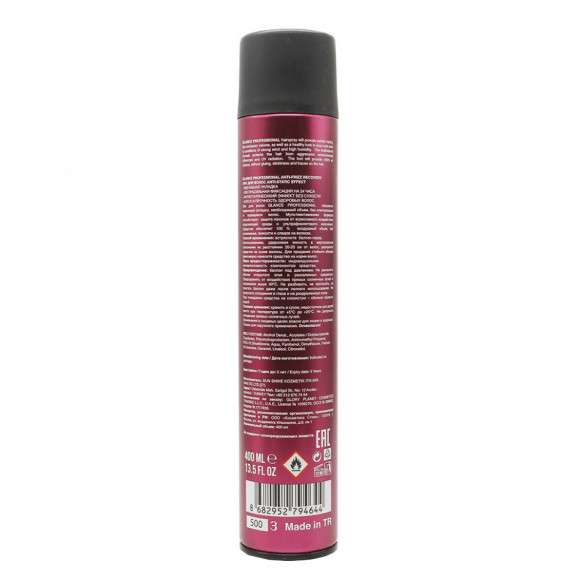 Лак для волос Glance Professional Anti-Frizz Antistatic Effect 400 ml