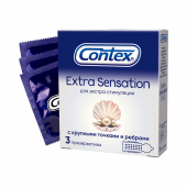 Презервативы Contex Extra Sensation с крупными точками и ребрами (3 шт. в упаковке) Презервативы Contex Extra Sensation с крупными точками и ребрами (3 шт. в упаковке)