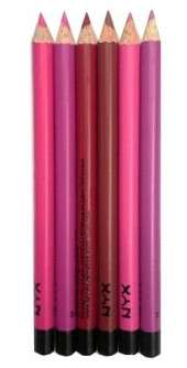Карандаши для губ NYX В (6шт) цветные