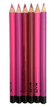 Карандаши для губ NYX В (6шт) цветные
