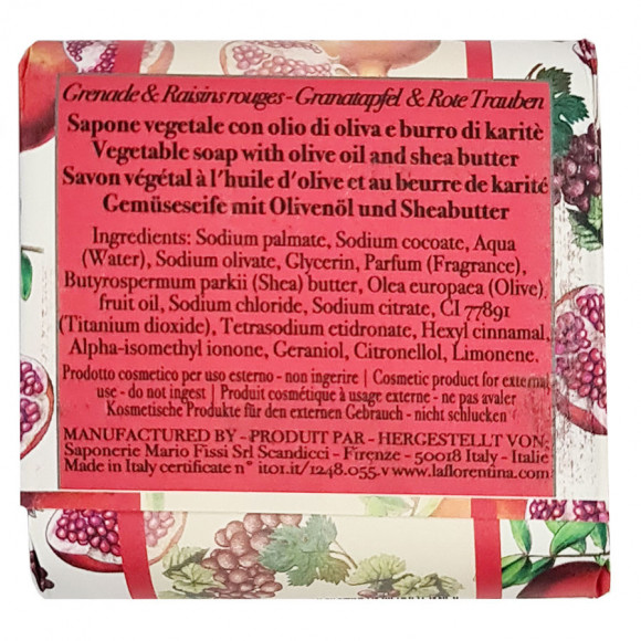 Мыло La Florentina Soap Pomegranate and Red Grape с экстрактами граната и красного винограда