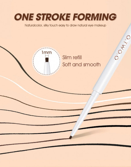 O.TWO.O Гелевая подводка для глаз Gel Eyeliner Waterproof Soft Eye Liner Pencil Quick Dry Makeup SC028 №02 Black