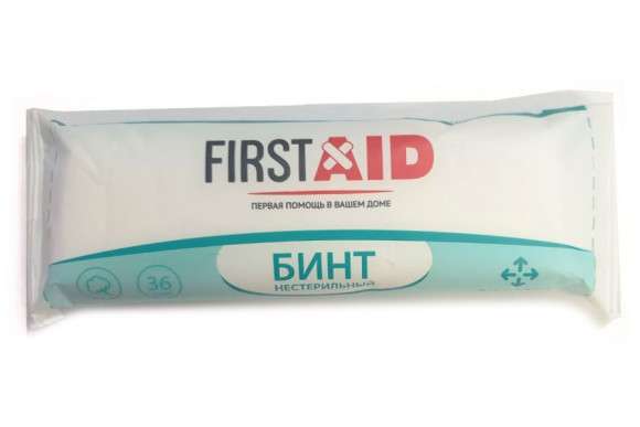 First Aid бинт марлевый медицинский нестерильный 7х14см