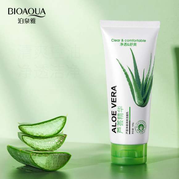 Пенка для умывания с экстрактом алое вера Bioaqua 92% Aloe Vera Moisturizing Facial Foam Cleanser 100 мл (Арт: 78044) Пенка для умывания с экстрактом алое вера Bioaqua 92% Aloe Vera Moisturizing Facial Foam Cleanser 100 мл (Арт: 78044)