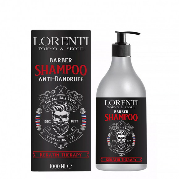 LORENTI ШАМПУНЬ МУЖСКОЙ для волос KERATIN, 1000мл