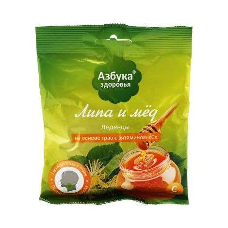 ABC леденцы Липа и Мед (на основе трав с витамином С) , 60g