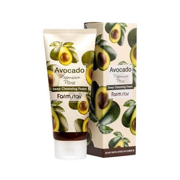 Пенка для умывания с экстрактом авокадо Farm Stay Avocado Premium Pore Deep Cleansing Foam 180 ml