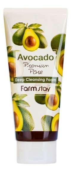 Пенка для умывания с экстрактом авокадо Farm Stay Avocado Premium Pore Deep Cleansing Foam 180 ml Пенка для умывания с экстрактом авокадо Farm Stay Avocado Premium Pore Deep Cleansing Foam 180 ml