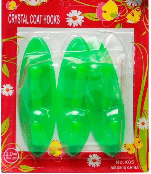 Крючки на липучке Cristal coat hooks (уп.- 3шт.) в ассортименте