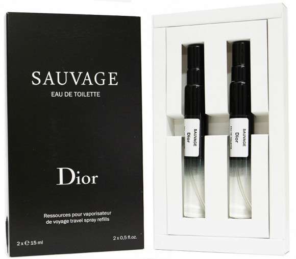 Подарочный набор 2x15 Christian Dior Sauvage for man eau de toilette