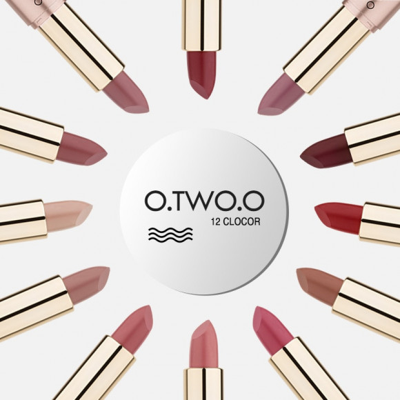 Матовая губная помада O.TWO.O Rose Gold 2in1 3.5g Цвет №02 арт. N9107 Нюдовый красный