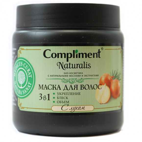 Compliment Naturalis маска для волос с луком (укрепление-блеск-объём) 500 ml