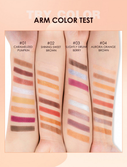 Палитра теней для век 8 цветов O.TWO.O арт. SC021 #03 10 g.