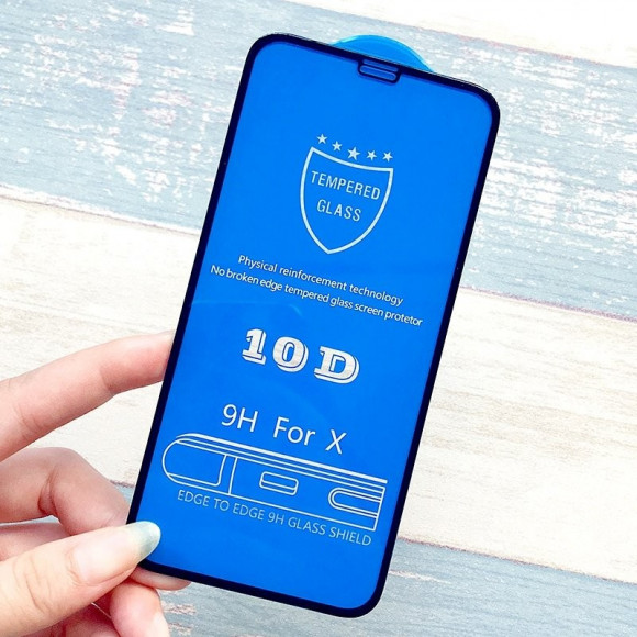 Защитное стекло 10D 9H Glass Pro для iPhone XR - черный