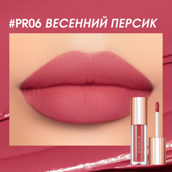 SC072-06 Легкая облачная матовая помада Light Cloudy Matte Lipstick Весенний персик 3 g