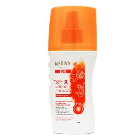 Mediva SUN молочко для загара SPF 30, 150 ml