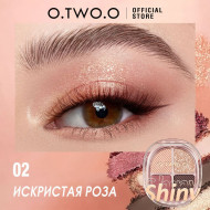 SC073-02 O.TWO.O Роскошная ослепительная палетка теней для век 4 цвета Искристая роза 5,5 g