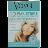 Восковые полоски Velvet "Деликатное Удаление волос" 12шт Восковые полоски Velvet "Деликатное Удаление волос" 12шт