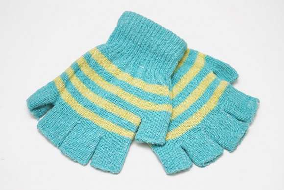 Перчатки без пальцев Полосатые 8 цветов