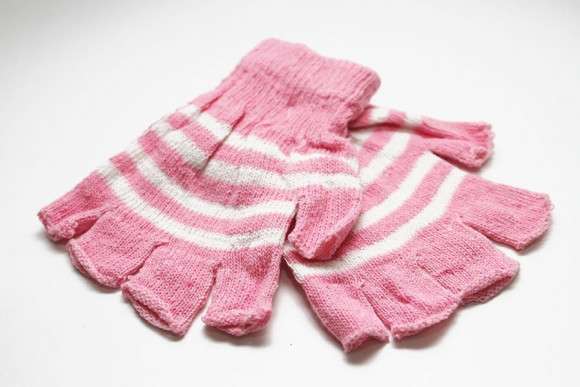 Перчатки без пальцев Полосатые 8 цветов