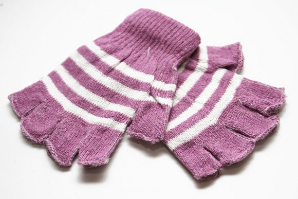 Перчатки без пальцев Полосатые 8 цветов