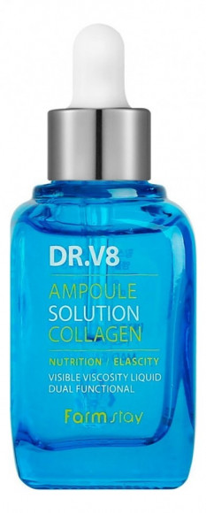 Сыворотка для лица Farm Stay DR.V8 Ampoule Solution Collagen 30мл