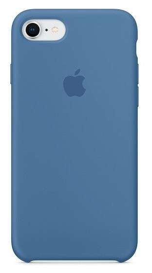 Силиконовый чехол для Айфон 7/8 - Синий деним (Denim Blue)