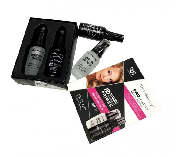 Набор для макияжа Kiss Beauty Pro. Setting HD  Prep+Set Your Makeup (30 ml+50 ml)