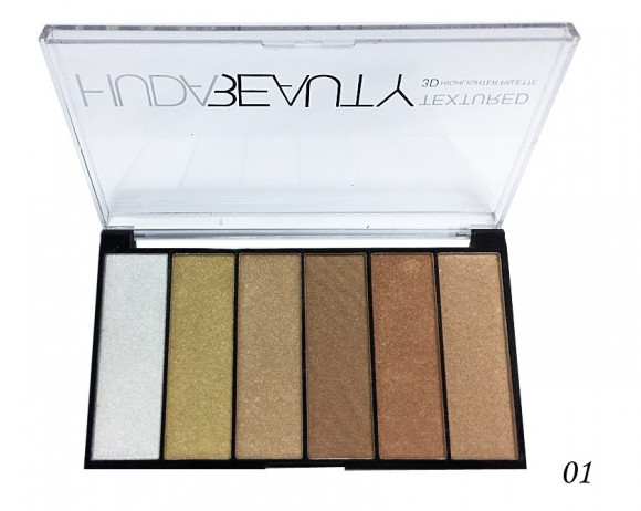 Палетка хайлайтеров Huda Beauty Textured 3D 6*9.5g Палетка хайлайтеров Huda Beauty Textured 3D 6*9.5g