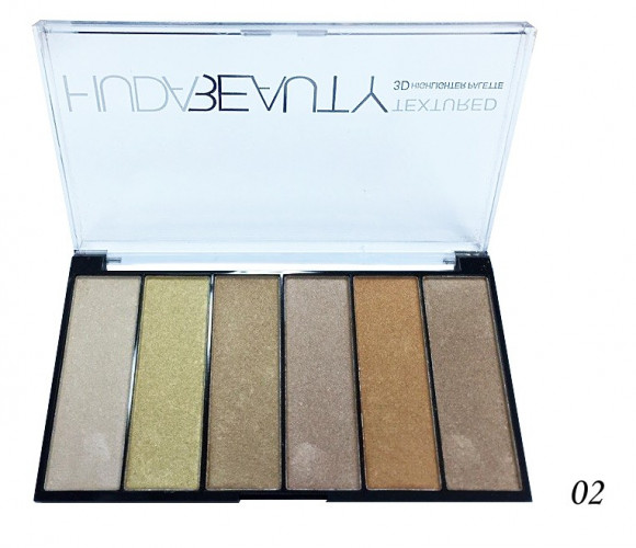Палетка хайлайтеров Huda Beauty Textured 3D 6*9.5g Палетка хайлайтеров Huda Beauty Textured 3D 6*9.5g
