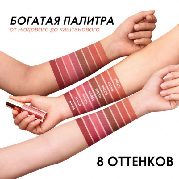 SC072-03 Легкая облачная матовая помада Light Cloudy Matte Lipstick Нюдовый коричневый 3 g