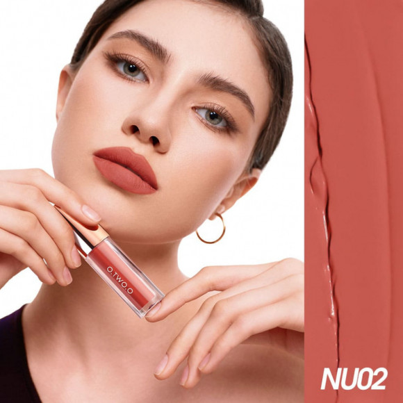 SC072-03 Легкая облачная матовая помада Light Cloudy Matte Lipstick Нюдовый коричневый 3 g