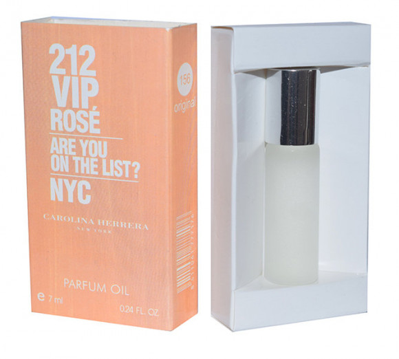 Масляные духи с феромонами Carolina Herrera 212 VIP Rose, 7мл