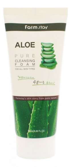 Пенка для умывания с экстрактом алоэ FarmStay Aloe Pure Cleansing Foam 180 ml