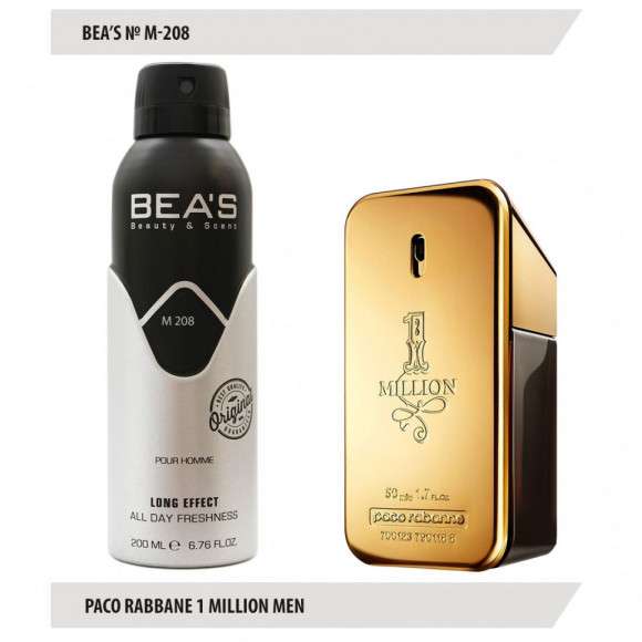 Дезодорант Beas Paco Rabbane 1 Million Men 200 ml арт. M 208