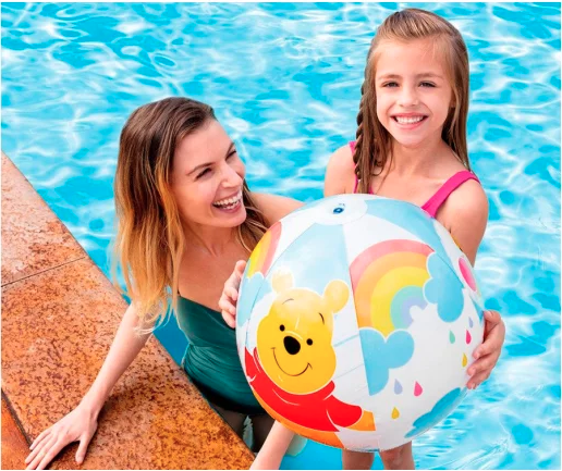 Мяч пляжный INTEX «Винни Пух», диаметр 51 см, белый, 58025NP