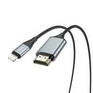 Кабель HOCO UA15 Lightning to HDMI audio,video hd cable adapter 2м. Кабель HOCO UA15 Lightning to HDMI audio,video hd cable adapter 2м.