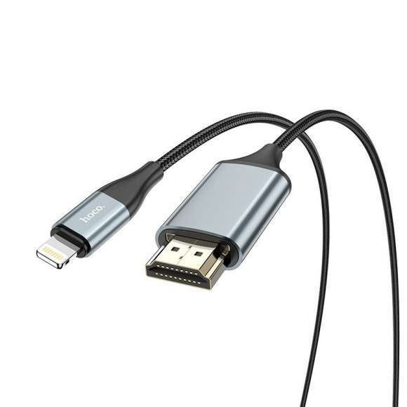 Кабель HOCO UA15 Lightning to HDMI audio,video hd cable adapter 2м.