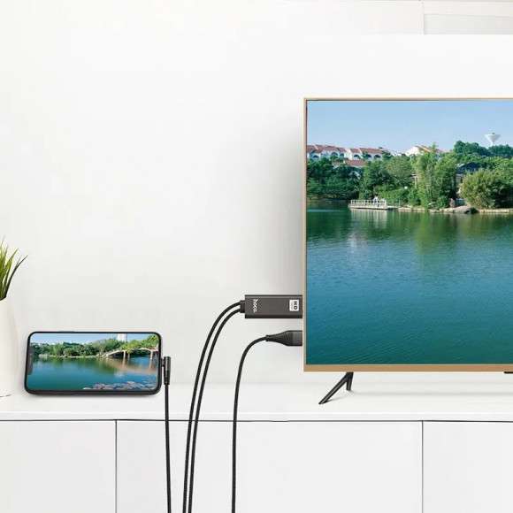 Кабель Hoco UA14 Lightning To HDMI audio,video hd cable adapter 2м. Кабель Hoco UA14 Lightning To HDMI audio,video hd cable adapter 2м.