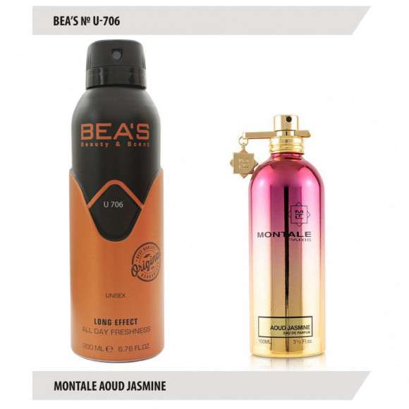 Дезодорант Beas Montale Aoud Jasmine Unisex 200 ml арт. U 706