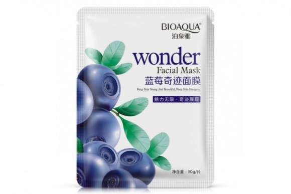 Тканевая маска для лица Bioaqua c черникой Wonder Blueberry Facial Mask арт. 0184