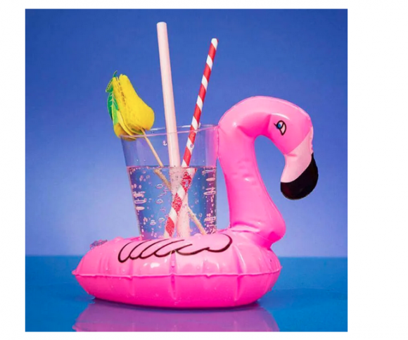 Пляжный надувной подстаканник для напитков в бассейн фламинго розовый Пляжный надувной подстаканник для напитков в бассейн фламинго розовый