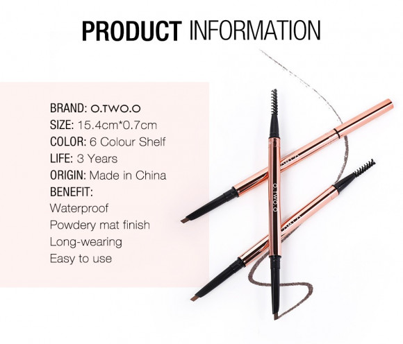 Карандаш для бровей O.TWO.O Fine Triangle eyebrow pencil (арт. 1007) #03 Blonde 0.2 g.