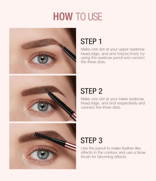 Карандаш для бровей O.TWO.O Fine Triangle eyebrow pencil (арт. 1007) #02 Auburn 0.2 g.