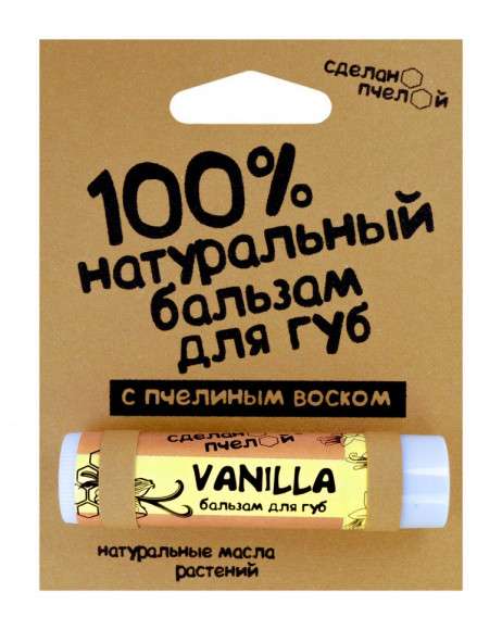 Бальзам для губ Сделано пчелой Мёд + Ваниль 4,25 гр