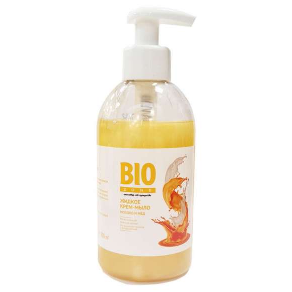 Крем-мыло BioZone молоко и мед  300 ml