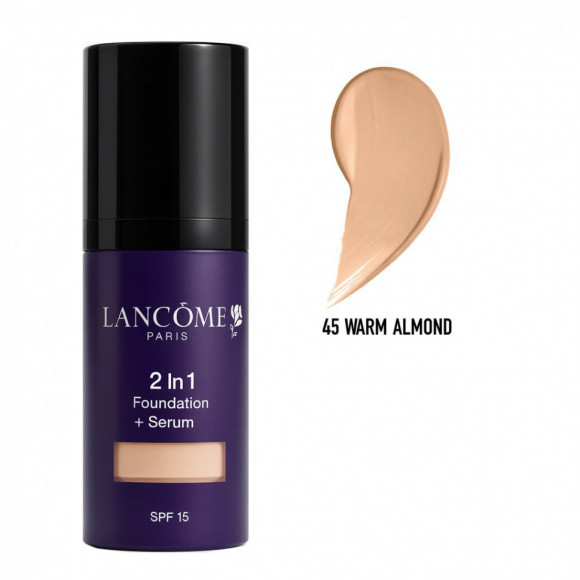 Тональный крем Lаncоме 2 in 1 Foundation + Serum spf 15 30 ml #45 Warm Almond